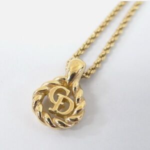 Christian Dior Gold Pendant Necklace